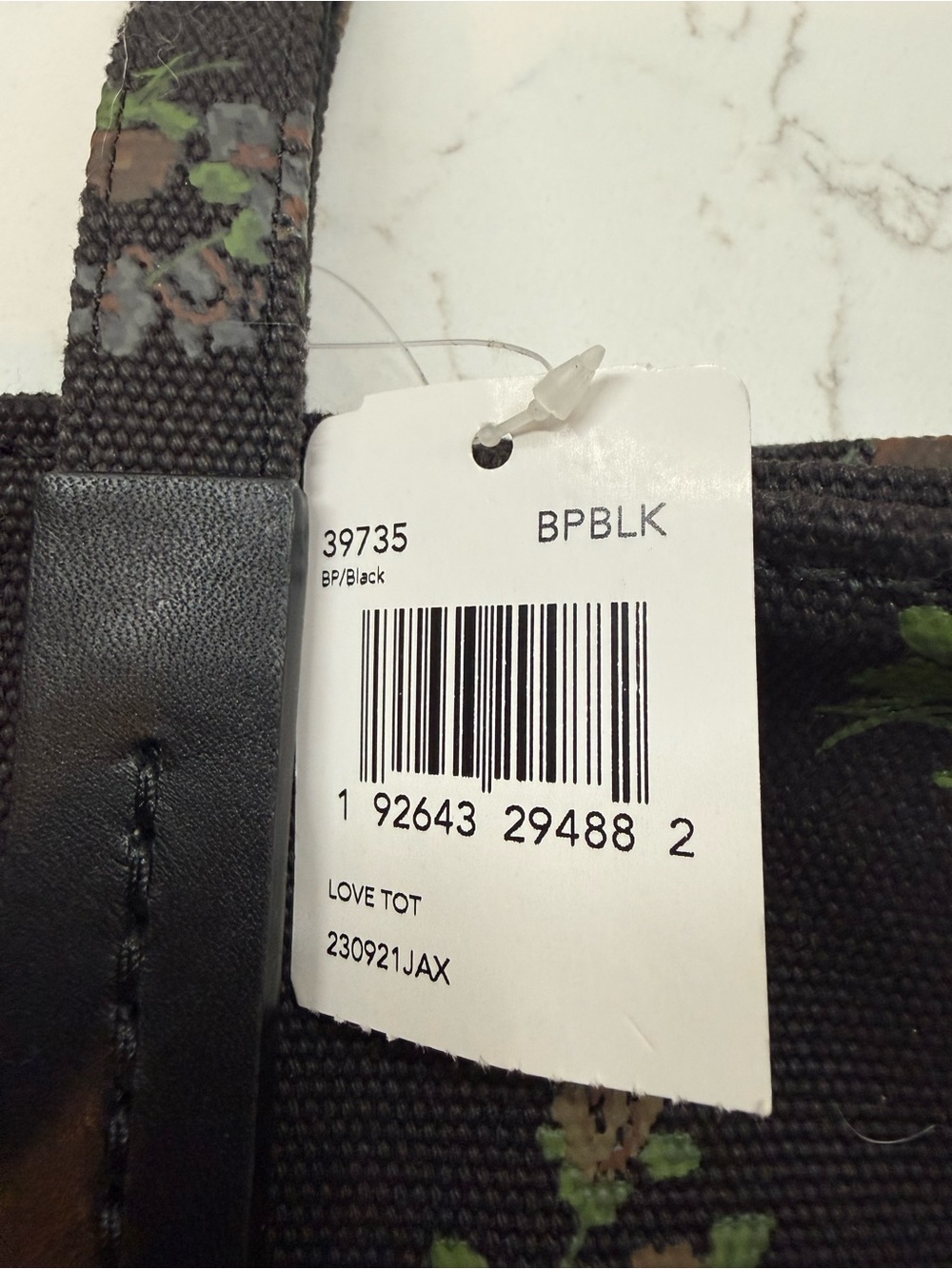 Coach Black Floral Tote with Rainbow LOVE Logo - Picture 5 of 7